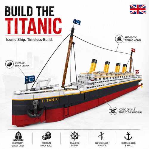 1507pcs titanic creative model - 1507pcs,