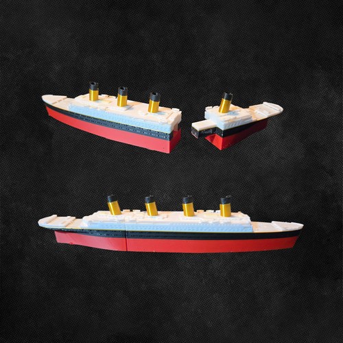 Split half titanic - split, in