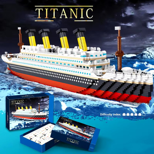 4404pcs titanic ship mini - titanic,
