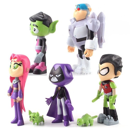 7pcs teen titans robin - titans,